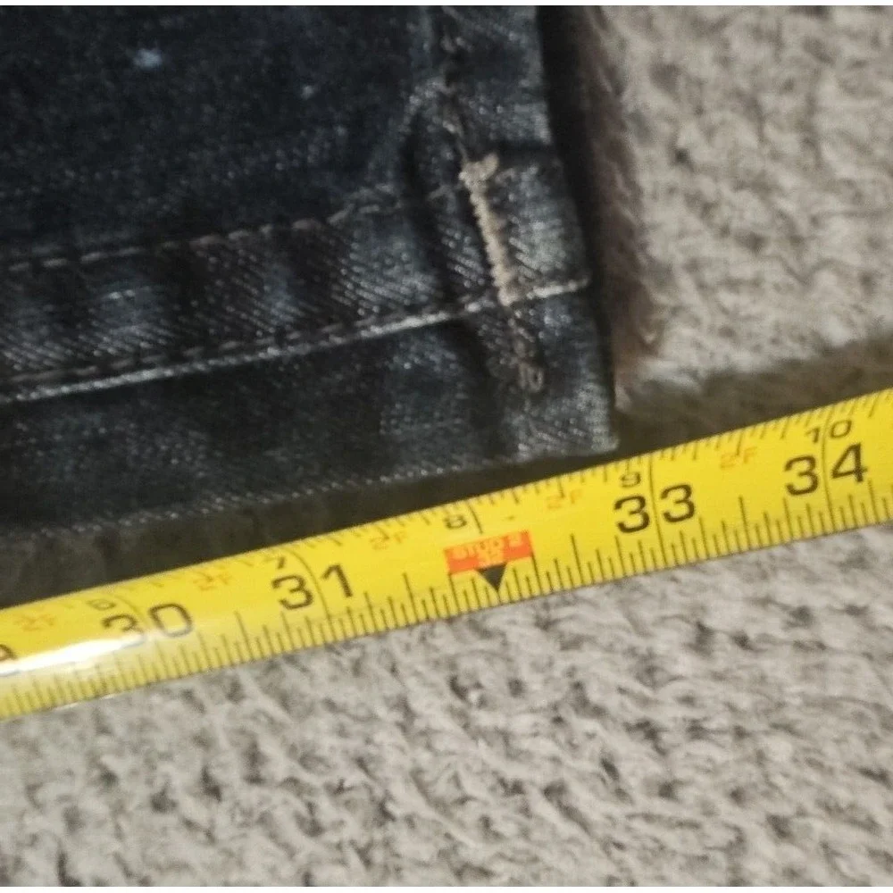True Religion‎ Jeans Mens 32 x 33 Skinny Dark Wash Faded Distressed